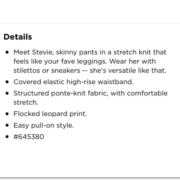 NWT Old Navy Black High-Waisted Stevie Leopard-Print Pants Small - Picture 14 of 15